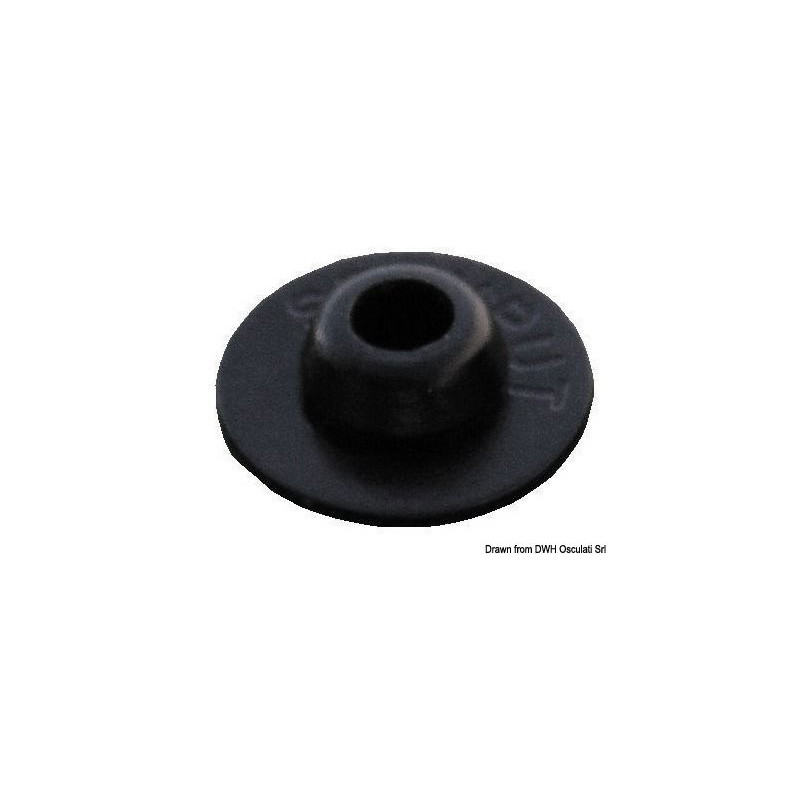 100 pcs/lot noir POM plastique sécurité boutons boucle de sécurité