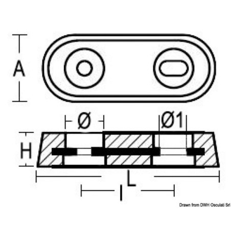 Anode ovale VETUS    